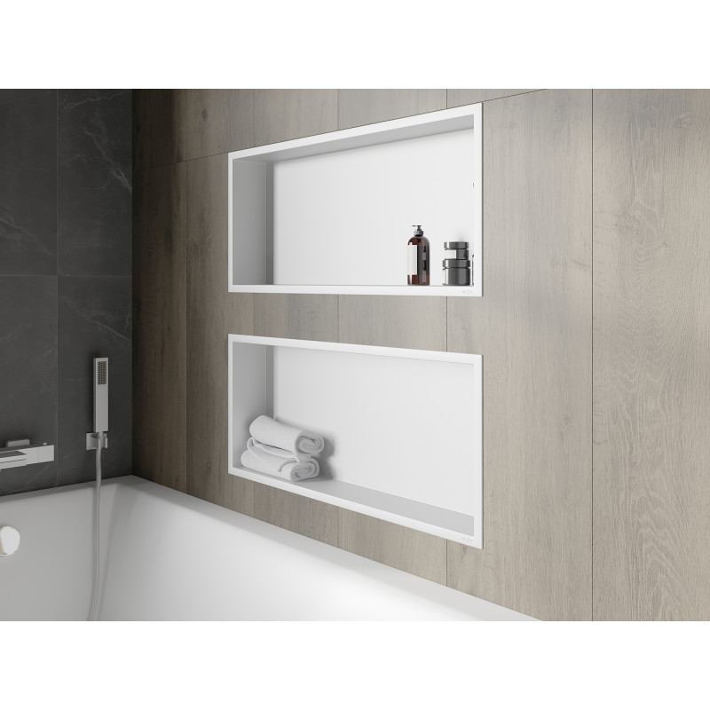 Mexen X-Wall-R niche shelf with flange 75 x 30 cm, white - 1920753010
