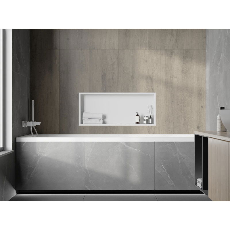 Mexen X-Wall-R recessed shelf with flange 75 x 30 cm, white - 1920753010