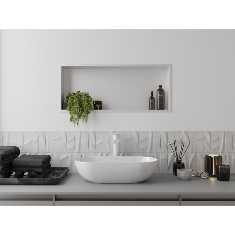 Mexen X-Wall-R niche shelf with flange 75 x 30 cm, white - 1920753010