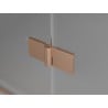 Mexen Mist-H Duo left-hand hinged shower enclosure 100 x 75 cm, transparent, brushed copper - 8A5-100L-075P-65-00