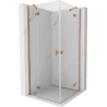 Mexen Mist-H Duo Hinged Shower Cabin 80 x 80 cm, Transparent, Brushed Copper - 8A5-080L-080P-65-00