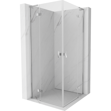 Mexen Mist-H L Duo pivot shower enclosure 70 x 70 cm, transparent, chrome - 8A5L-070L-070P-01-00