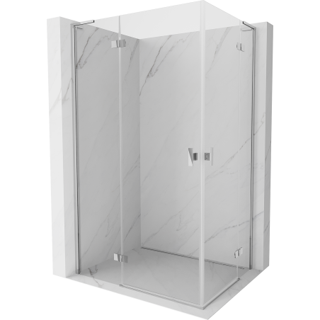 Mexen Mist-H L Duo left-hinged shower enclosure 80 x 70 cm, transparent, chrome - 8A5L-080L-070P-01-00