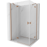 Mexen Mist-H Duo left swing shower enclosure 110 x 85 cm, transparent, brushed copper - 8A5-110L-085P-65-00
