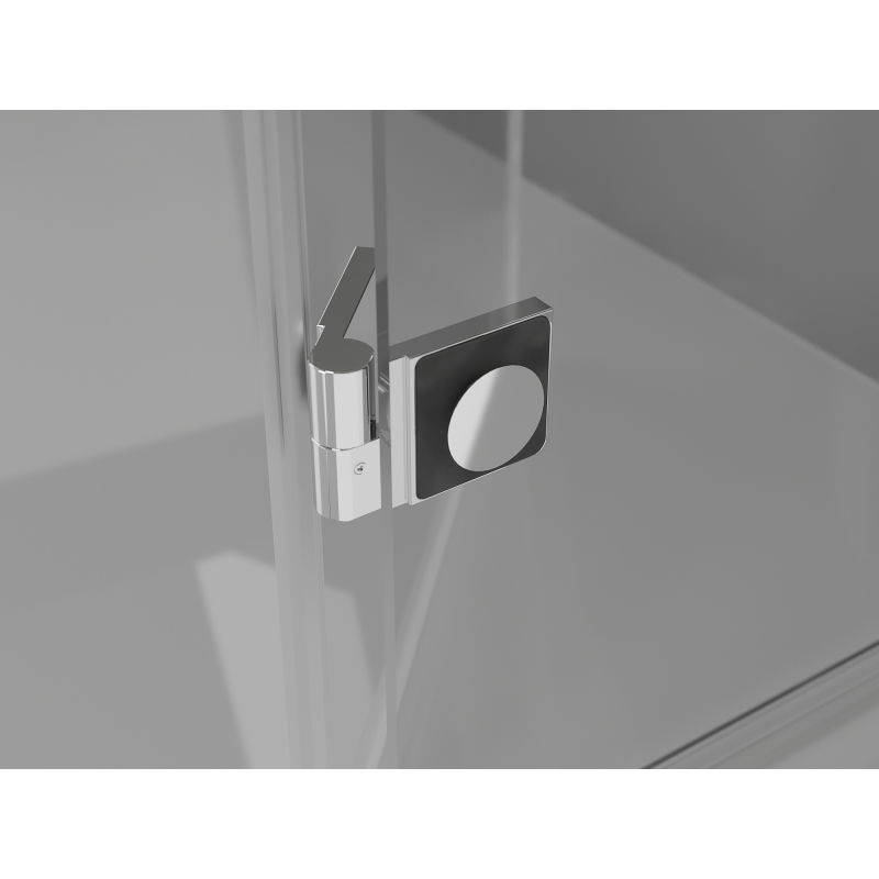 Mexen Mist-H L Duo left hinge shower enclosure 100 x 80 cm, transparent, chrome - 8A5L-100L-080P-01-00