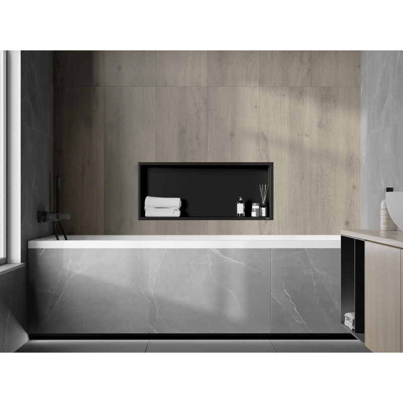 Mexen X-Wall-R niche shelf with flange 75 x 30 cm, black - 1970753010