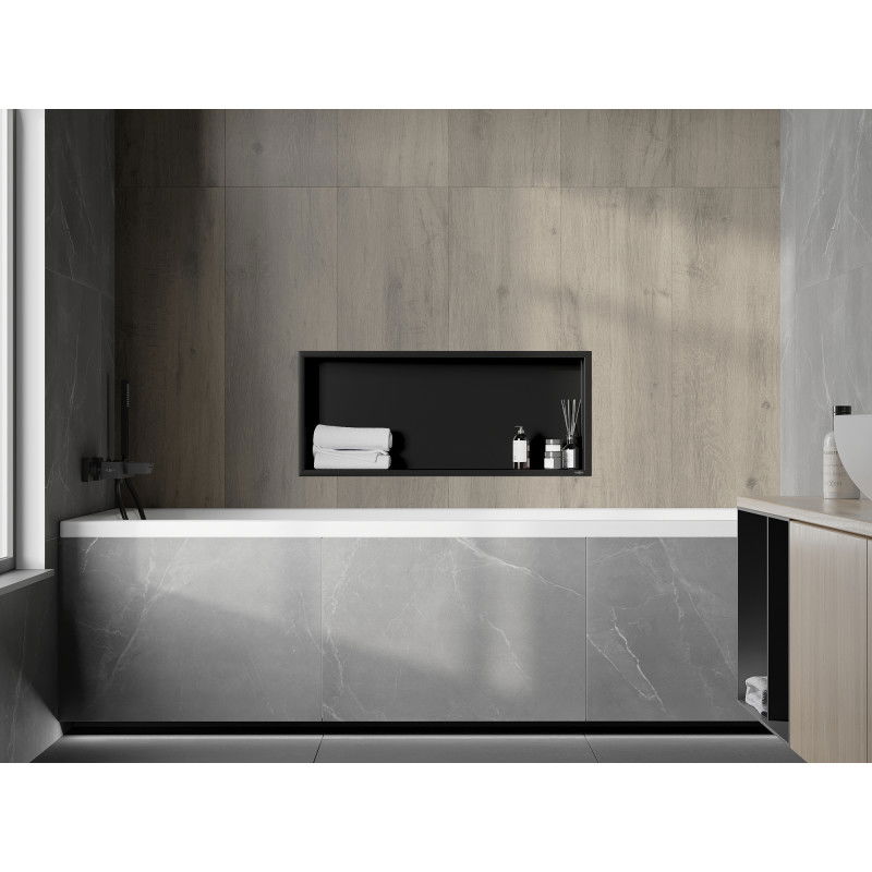 Mexen X-Wall-R recessed shelf with flange 75 x 30 cm, black - 1970753010