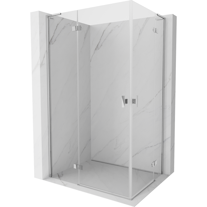 Mexen Mist-H L Duo left-hinged shower enclosure 120 x 80 cm, transparent, chrome - 8A5L-120L-080P-01-00