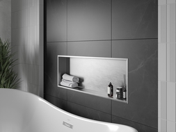 Mexen X-Wall-R shower niche with flange 90 x 30 cm, inox - 1910903010