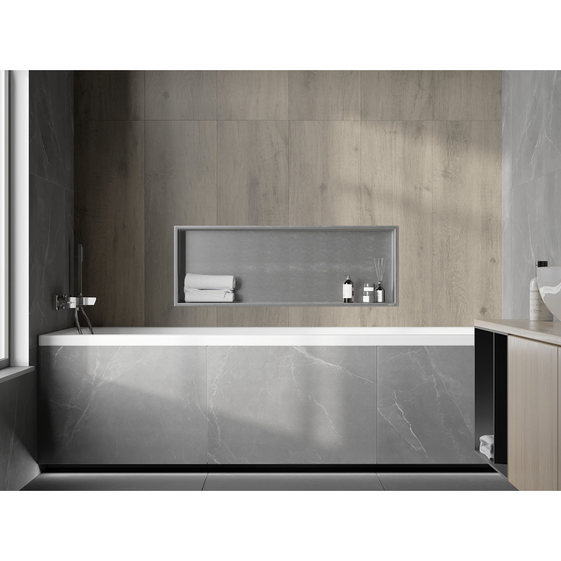 Mexen X-Wall-R niche shelf with flange 90 x 30 cm, inox - 1910903010