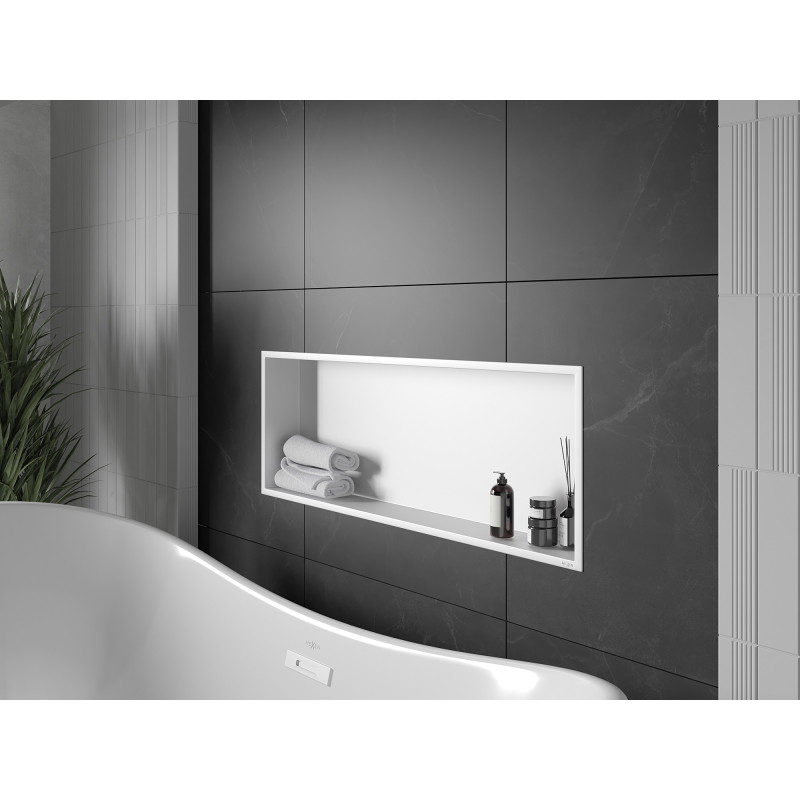 Mexen X-Wall-R niche shelf with flange 90 x 30 cm, white - 1920903010