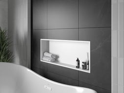 Mexen X-Wall-R shower niche with flange 90 x 30 cm, White - 1920903010