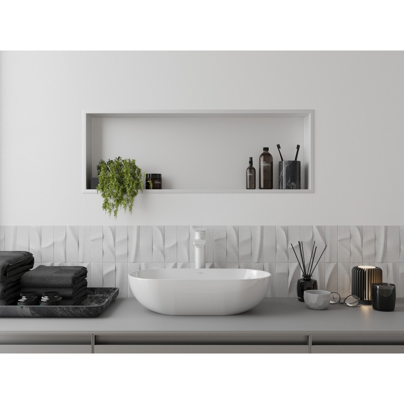 Mexen X-Wall-R niche shelf with flange 90 x 30 cm, white - 1920903010