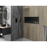Mexen X-Wall-R recessed shelf with flange 90 x 30 cm, black - 1970903010