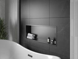 Mexen X-Wall-R niche shelf with flange 90 x 30 cm, black - 1970903010