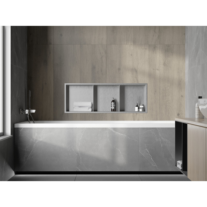 Mexen X-Wall-R niche shelf with flange and shelf 90 x 30 cm, inox - 1910903010S