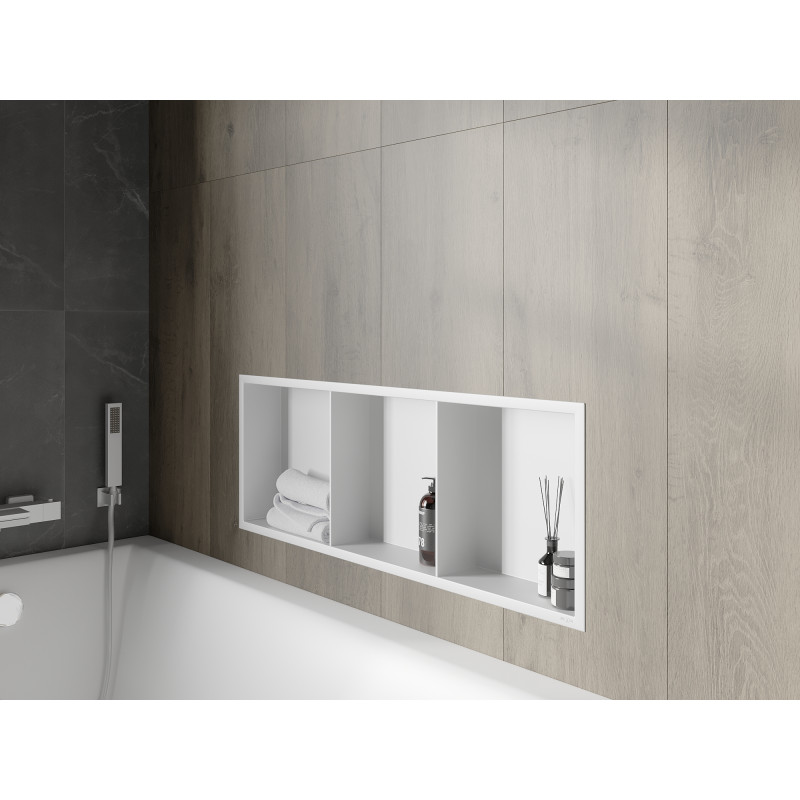 Mexen X-Wall-R niche shelf with flange and shelf 90 x 30 cm, white - 1920903010S