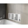 Mexen X-Wall-R shower niche with flange and shelf 90 x 30 cm, White - 1920903010S