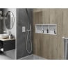 Mexen X-Wall-R shower niche with flange and shelf 90 x 30 cm, White - 1920903010S