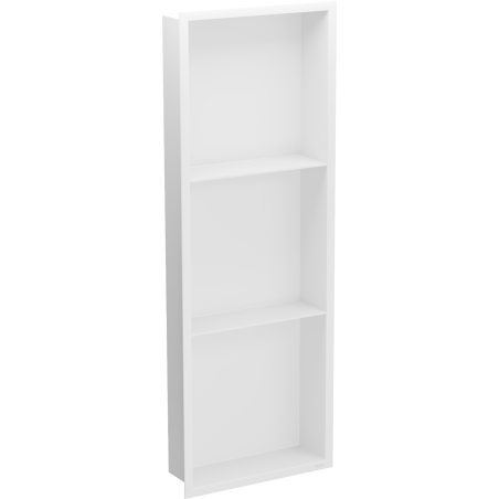 Mexen X-Wall-R shower niche with flange and shelf 90 x 30 cm, White - 1920903010S