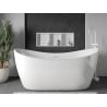 Mexen X-Wall-R shower niche with flange and shelf 90 x 30 cm, White - 1920903010S