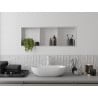 Mexen X-Wall-R shower niche with flange and shelf 90 x 30 cm, White - 1920903010S