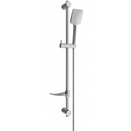 Mexen DF62 sliding shower set, brushed gun gray - 785624582-66