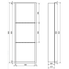 Mexen X-Wall-R shower niche with flange and shelf 90 x 30 cm, Black - 1970903010S