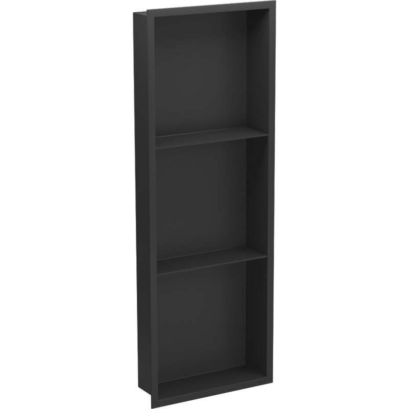 Mexen X-Wall-R recessed shelf with flange and shelf 90 x 30 cm, black - 1970903010S
