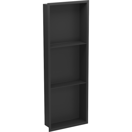 Mexen X-Wall-R shower niche with flange and shelf 90 x 30 cm, Black - 1970903010S