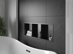 Mexen X-Wall-R recessed shelf with frame and shelf 90 x 30 cm, black - 1970903010S