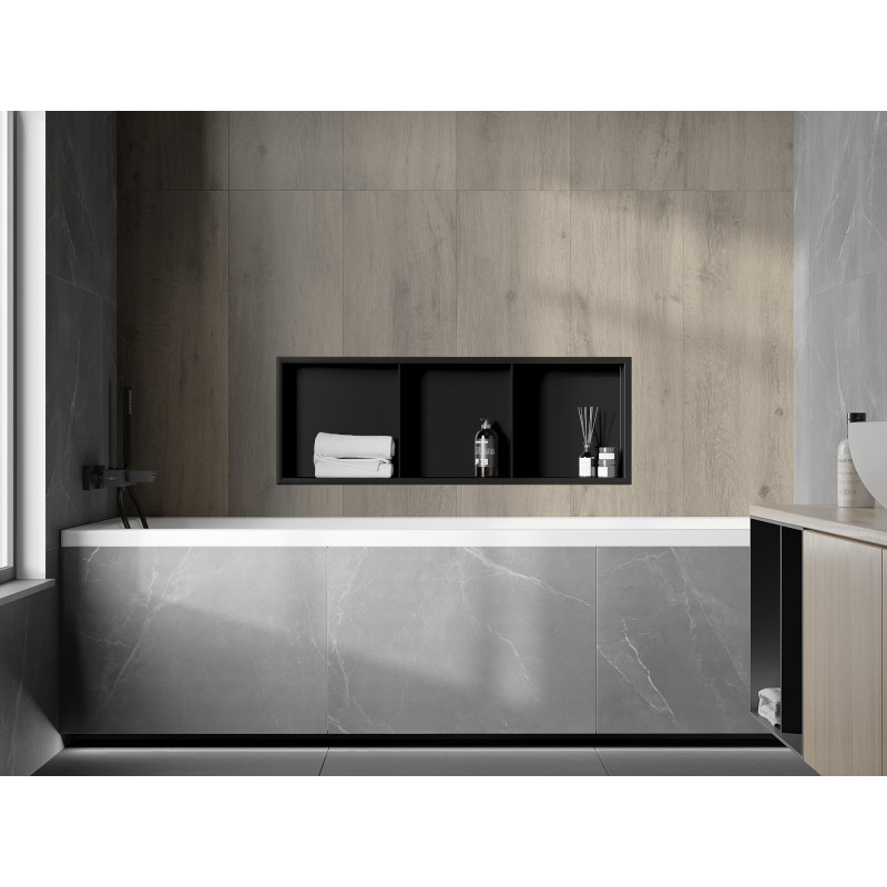 Mexen X-Wall-R niche shelf with flange and shelf 90 x 30 cm, black - 1970903010S