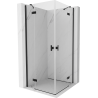 Mexen Mist-H Duo shower enclosure hinged 95 x 95 cm, transparent, black - 8A5-095L-095P-70-00