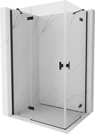 Mexen Mist-H Duo Left-Hinged Shower Enclosure 120 x 95 cm, Transparent, Black - 8A5-120L-095P-70-00