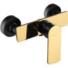 Mexen Alfa shower tap, black/gold - 745740-75