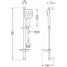 Mexen DB17 adjustable shower set, chrome - 785174584-00