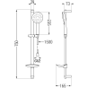 Mexen DB67 adjustable shower set, black - 785674584-70