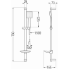 Mexen DB45 sliding shower set, chrome - 785454584-00