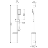 Mexen DS54 slidable shower set, black - 785544583-71
