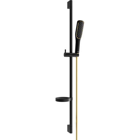 Mexen DS49 sliding shower set, Black/Gold - 785494583-57