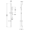 Mexen DS49 sliding shower set, Black/Gold - 785494583-57