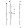 Mexen DS49 sliding shower set, Black - 785494583-75