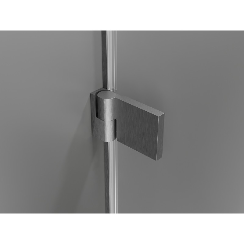 Mexen Lunar-B right-hinged shower cabin 95 x 80 cm, transparent, brushed gun gray - 832-095-080-66-00-P