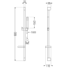 Mexen DS77 sliding shower set, Chrome - 785774583-00