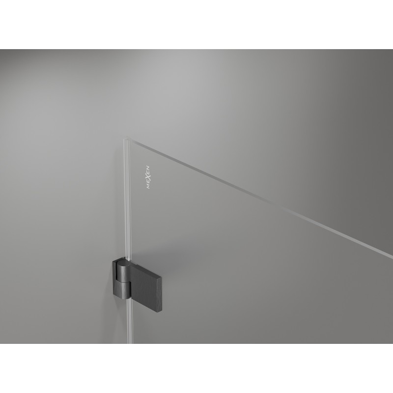 Mexen Lunar-B hinged shower cabin right 95 x 90 cm, transparent, brushed gun gray - 832-095-090-66-00-P