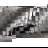 Mexen Lunar-B right hinged shower enclosure 100 x 90 cm, transparent, brushed gun gray - 832-100-090-66-00-P