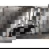 Mexen Lunar-B right hinged shower enclosure 100 x 90 cm, transparent, brushed gun gray - 832-100-090-66-00-P