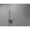 Mexen Lunar-B right hinged shower enclosure 100 x 100 cm, transparent, brushed gun gray - 832-100-100-66-00-P