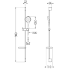 Mexen DS74 adjustable shower set, black - 785744583-70