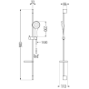 Mexen DS74 sliding shower rail set, black - 785744583-70